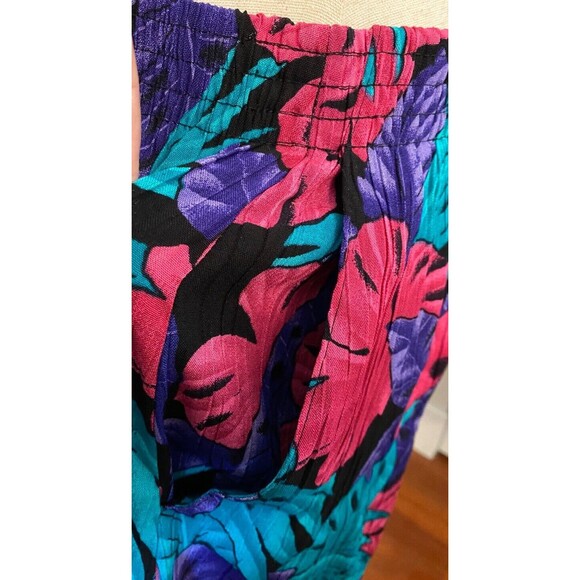 ALFRED DUNNER Womens 14 Tropical Midi Skirt Floral Vintage USA Made Cruise Beach - Picture 4 of 6